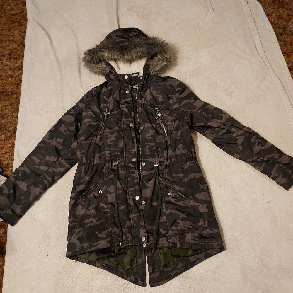 Rue 21 Camo Puffer Coat